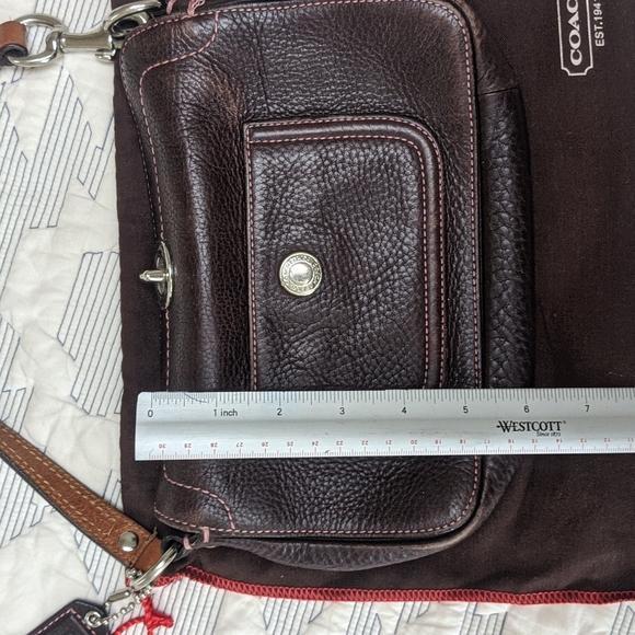 Coach Chelsea Pebbled Leather Turnlock Mini Small shoulder purse - Picture 3 of 11